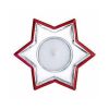Подсвечник звезда красная кромка Crystal Christmas, хрусталь, Nachtmann