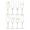 Набор из 8 бокалов-флейт с золотым декором Deco 225 мл, LSA International