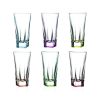Набор из 6-ти стаканов для воды RCR Fusion Color 380 мл, D84 мм, H161 мм, хрустальное стекло, Италия