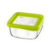 Контейнер стеклянный 15 х 15 см, 1 л, зеленый, стекло, полипропилен, серия Frigoverre Fun, Bormioli Rocco