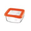 Контейнер стеклянный 15 х 15 см, 1 л, оранжевый, стекло, полипропилен, серия Frigoverre Fun, Bormioli Rocco