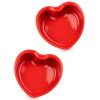 Набор из 2-х форм для запекания "Сердце" Heart, 13,4 х 13,2 см, красный, Peugeot