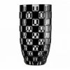Ваза черная 30 см, серия DOMINO, AJKA CRYSTAL