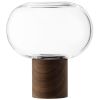 Ваза Oblate, 21,5 см, прозрачная/орех, LSA International