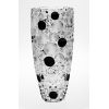 Ваза LISBOA, 35 см; декор Черные круги; стекло, Bohemia JIHLAVA