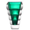 Ваза для цветов 25 см, серия Adria, цвет зеленый, Rogaska