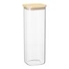 Банка для хранения квадратная Glass Bamboo, 2,2 л, Smart Solutions