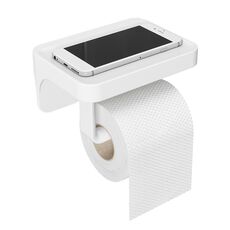 Держатель для туалетной бумаги с полочкой Flex белый, Umbra