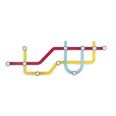 Вешалка Subway, разноцветная, Umbra