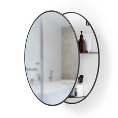 Зеркало настенное Cirko D50 см чёрное, Umbra