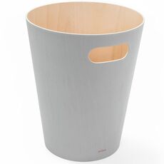 Корзина для мусора Woodrow светло-серая, Umbra