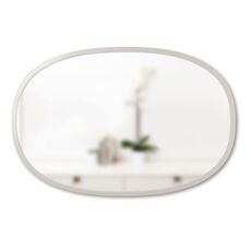 Зеркало овальное Hub 61 х 91 см серое, Umbra