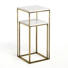 Набор столиков кофейных Mayen Gold, белые/золотистые, Bergenson Bjorn