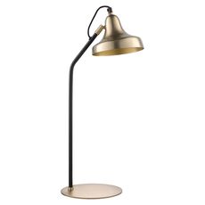 Лампа настольная Enkel Sand, ?20х60 см, золотистая/черная, Bergenson Bjorn