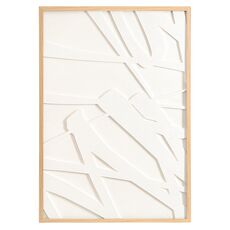 Панно декоративное с эффектом 3D Minimalism, 70х100 см, с бежевой рамкой, Bergenson Bjorn