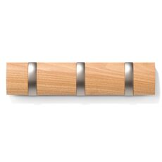 Вешалка настенная Flip, 3 крючка, натуральное дерево, UMBRA