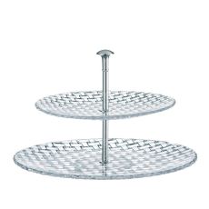 Блюдо двухярусное Bossa Nova, 32+23 см, бессвинцовый хрусталь, Nachtmann