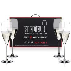 Набор бокалов Vinum XL Vintage Champagne Pay 3 Get 4, 340 мл, 4 шт., 7416/28, Riedel
