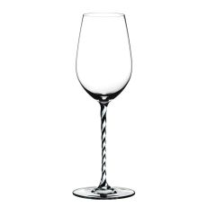 Бокал для вина Riesling/Zinfandel, 395 мл, черный/прозрачный, хрусталь, серия Fatto a Mano, Riedel