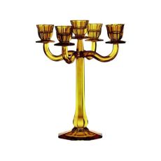 Подсвечник 5-рожковый Ravello, 30 см, желтый, хрусталь, Nachtmann