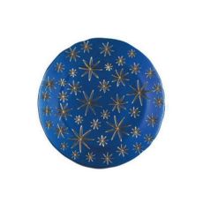 Блюдо Golden Stars, 32 см, синее, хрустальное стекло, Nachtmann