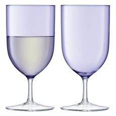 Набор из 2 бокалов для воды и вина Hint 400 мл фиолетовый, LSA International