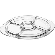 Блюдо-менажница многофункциональное Rialto, H3.5 см, L32 см, B36 см, стекло, Vidivi