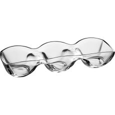 Менажница прямоугольная 3 отдела Banquet, H7 см, L39 см, B13 см, стекло, Vidivi
