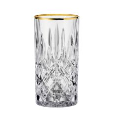 Набор высоких стаканов Noblesse GOLD, 375 мл, 2 шт, бессвинцовый хрусталь, золото 24к, Nachtmann