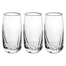 Набор из 3-х высоких стаканов 375 мл, стекло, серия ROLLY, Bormioli Rocco