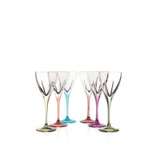 Набор из 6-ти рюмок для водки RCR Fusion Color 70 мл, D58 мм, H146 мм, хрустальное стекло, Италия