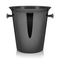 Ведерко для шампанского, 5 л, D210, H225 мм, нержавеющая сталь, цвет черный, Lumian