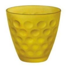 Набор из 12-ти стаканов 250 мл, желтый, хрустальное стекло, серия Dots Soft, Bormioli Rocco