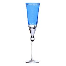 Фужер для шампанского голубой 170 мл, серия HEAVEN BLUE, AJKA CRYSTAL