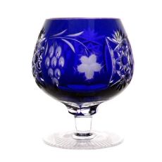 Фужер для коньяка синий 300 мл, серия GRAPE, AJKA CRYSTAL