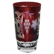 Стакан высокий темно-бордовый 390 мл, серия GRAPE, AJKA CRYSTAL