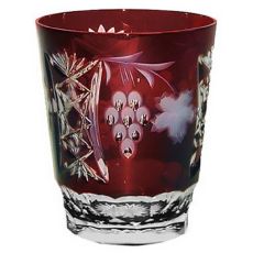 Стакан низкий темно-бордовый 390 мл, серия GRAPE, AJKA CRYSTAL