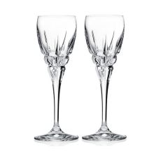 Набор из 2-х рюмок для водки RCR Carrara 80 мл, H158 мм, хрустальное стекло LUXION, Италия