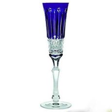 Фужер для шампанского синий 120 мл, серия ST.LOUIS, AJKA CRYSTAL