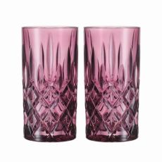 Набор высоких стаканов 2 шт., малиновый, 395 мл, Noblesse, хрустальное стекло, Nachtmann
