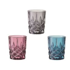 Набор стопок 3 шт., 55 мл (малиновый, синий, серый), Noblesse, бессвинцовый хрусталь, Nachtmann