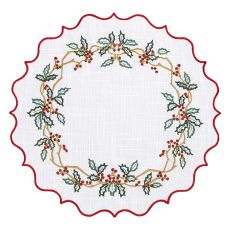 Набор из двух салфеток под приборы Festive wreath из коллекции New Year Essential, ?38 см, Tkano