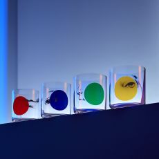 Набор стаканов Олд Фэшн с рисунком, 390 мл, 4 шт, D=82, H=88 мм, хрустальное стекло, Nude