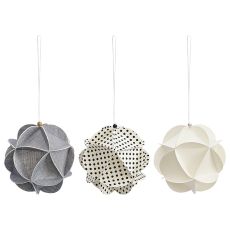 Набор елочных украшений из бумаги Fashion moments из коллекции New Year Essential, Tkano