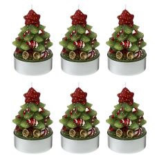 Набор декоративных свечей Green Miracle из коллекции New Year Essential, 6 шт., Tkano