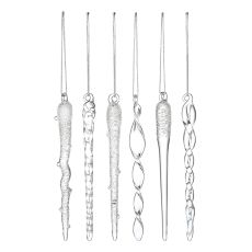 Набор ёлочных украшений Fancy icicles из коллекции New Year Essential, 6 шт., Tkano