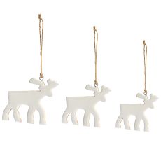 Набор елочных украшений Santa reindeers из коллекции New Year Essential, 3 шт., Tkano