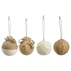 Набор елочных шаров Zero waste из джута из коллекции New Year Essential, Tkano