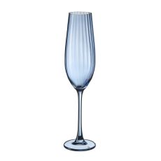 Набор из 2-х бокалов для шампанского COLUMBA OPTIC, 260 мл; синий, Crystal Bohemia