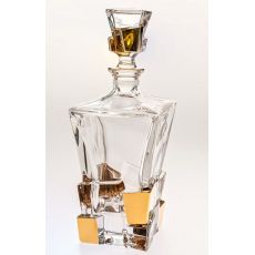 Штоф CRACK, декор Золото; 900 мл; хрусталь, Bohemia JIHLAVA